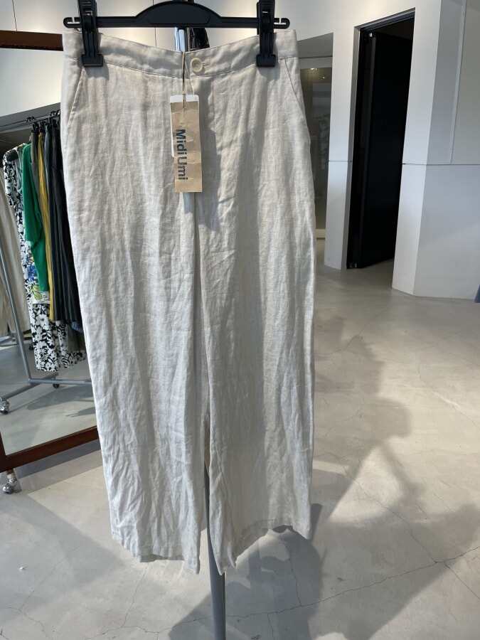 Midi Umi リネン100％　イージーパンツ　￥16940→（20％OFF）￥13552　