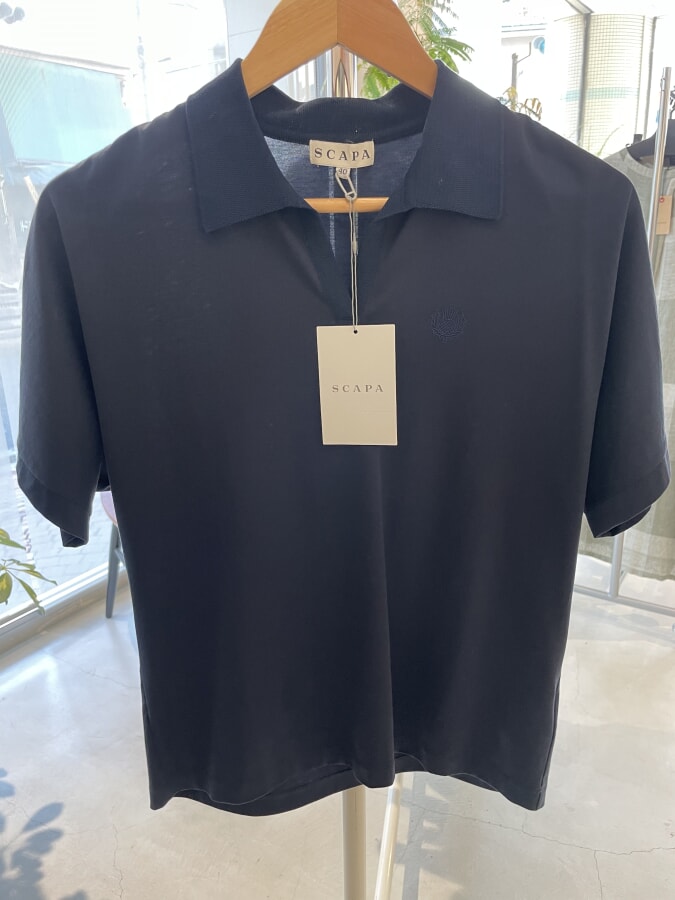 SCAPA　スーピマテンジクスキッパーカットソー　ネイビー40サイズ　￥25300→（30％OFF）￥17710